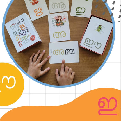 അക്ഷരമാല Malayalam Alphabet Flashcards (age 2+)
